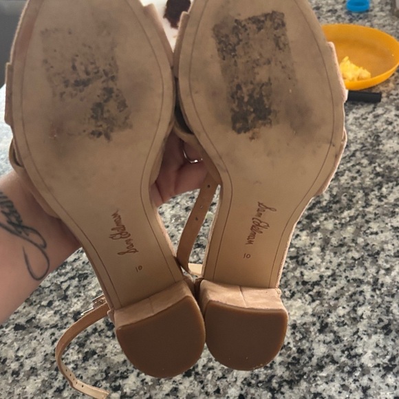 Sam Edelman Tan Strappy Block Heels Size 10 - Picture 5 of 6